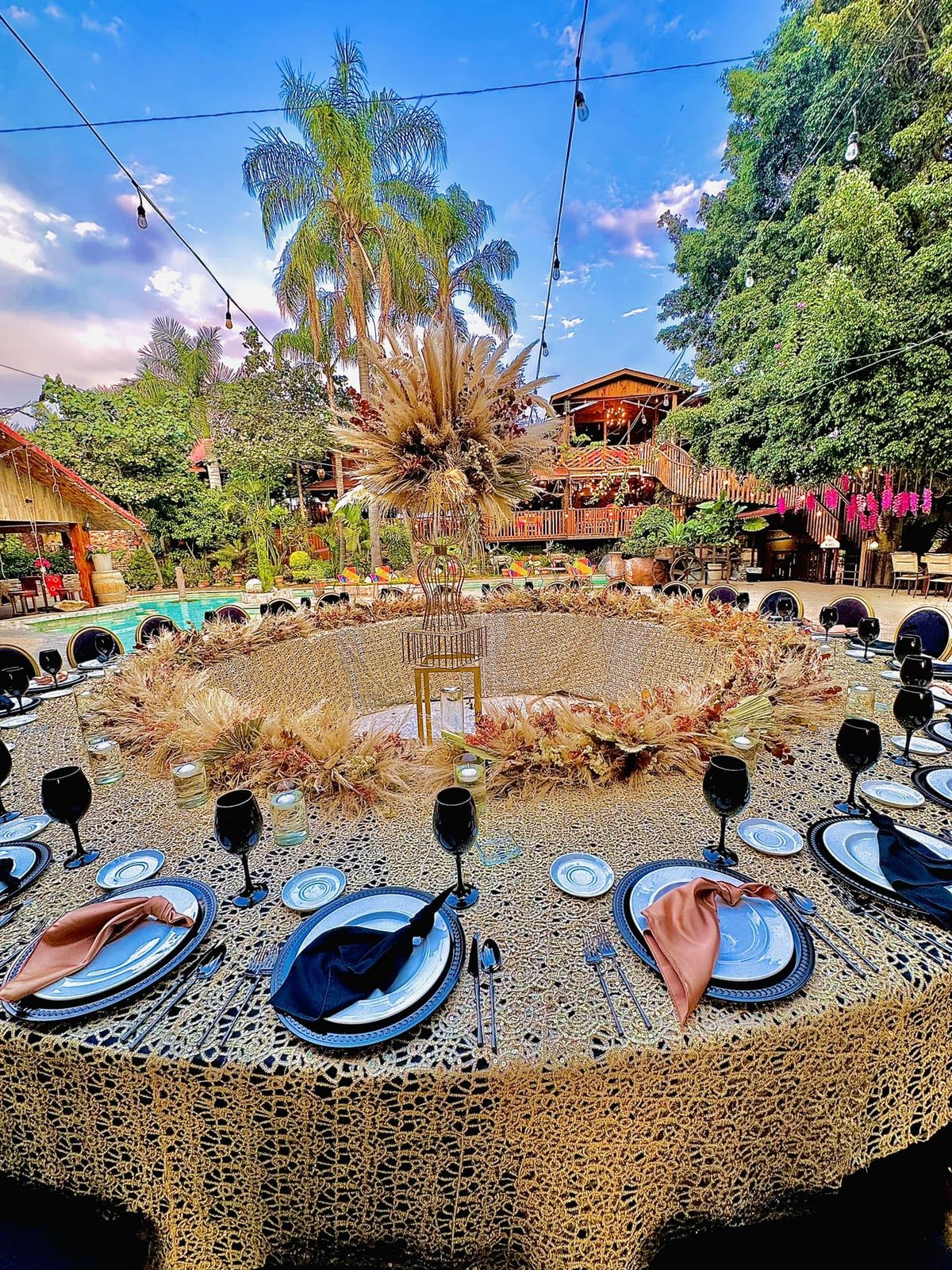 Montaje de evento rústico mexicano en Finca Las Isabeles